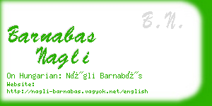 barnabas nagli business card